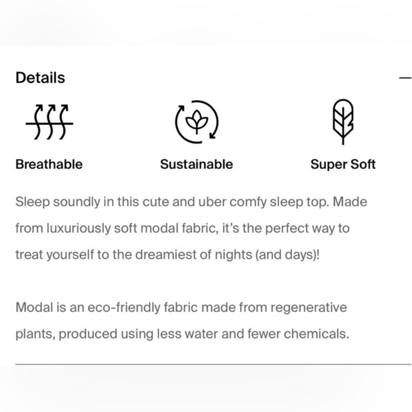 EUC Knix Short Sleeve Modal Sleep Top - XXL​​​​ - Picture 5 of 5